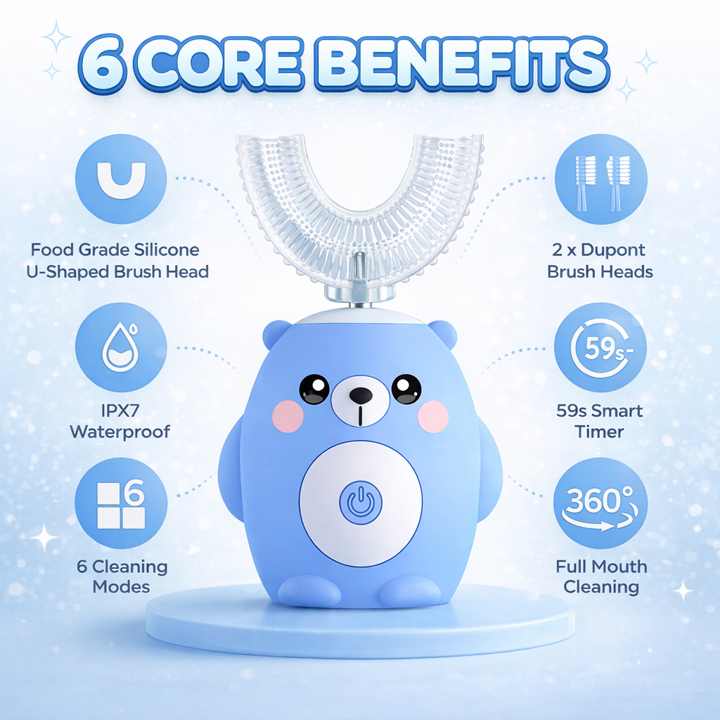 Kids Toothbrush They Actually Love | BearBasics Sonic Brush